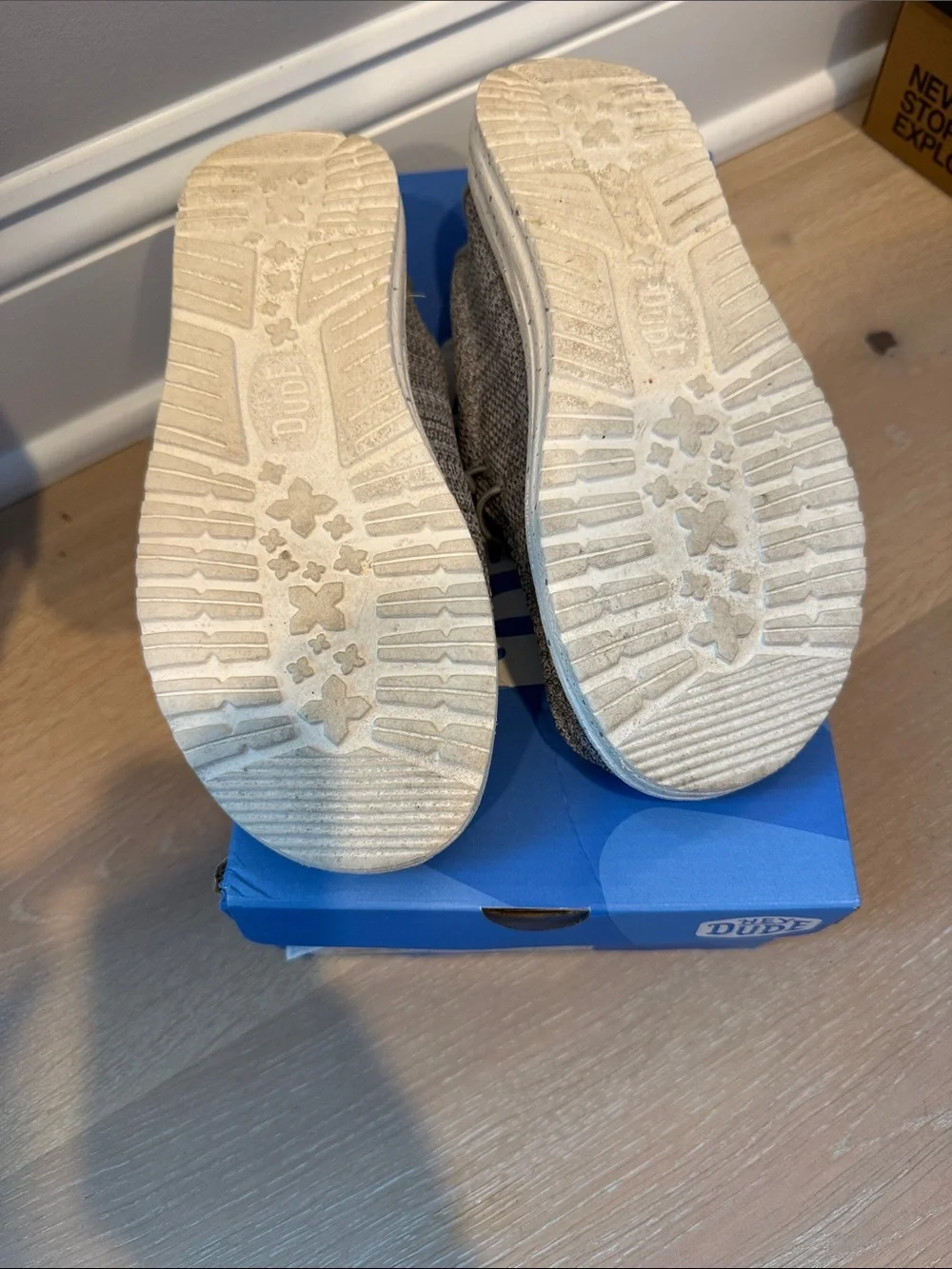 Hey Dude Kids Gray Knit Slip-On Sneakers
